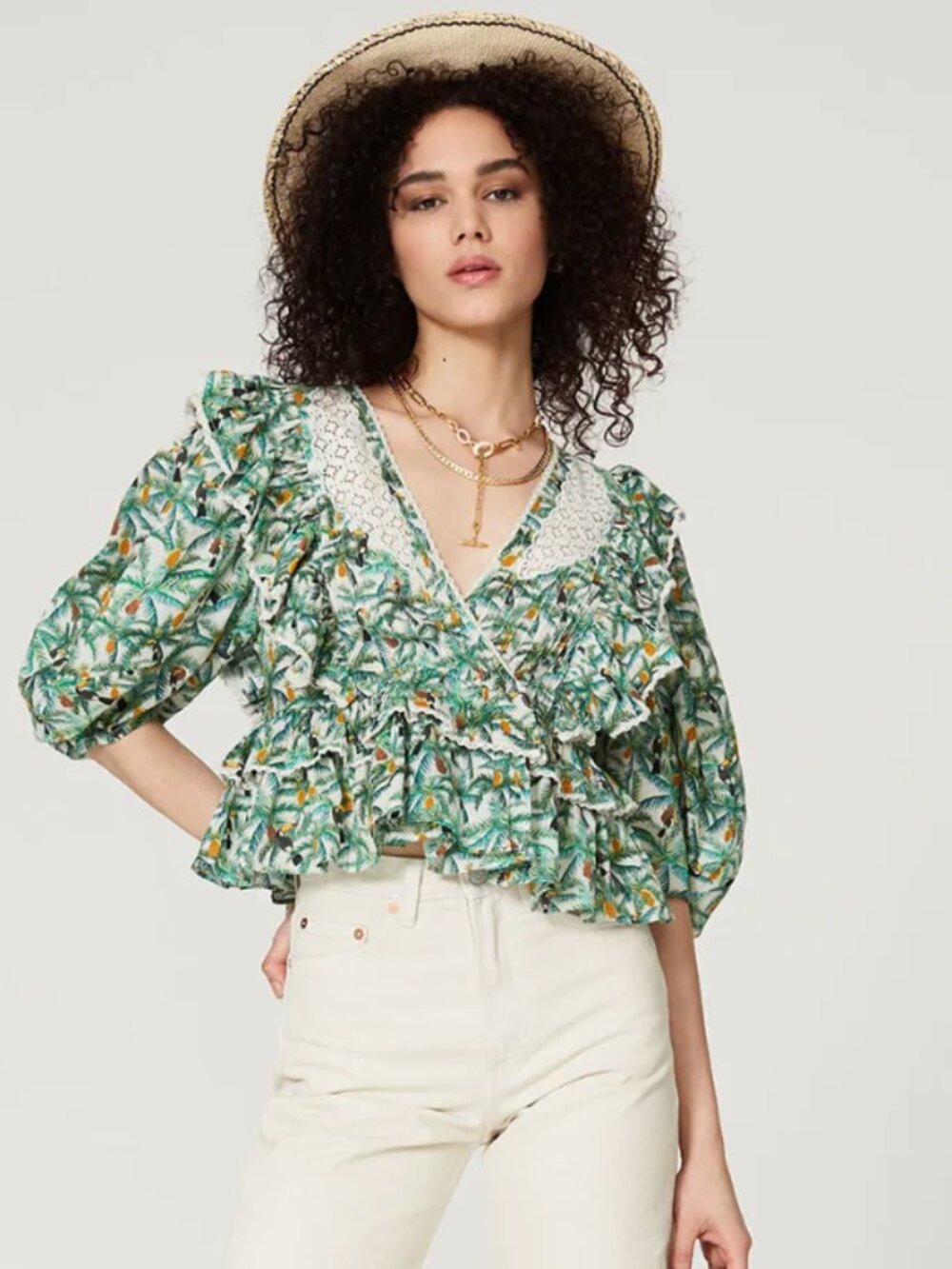 FARM RIO | Mini Toucans Blouse | XS